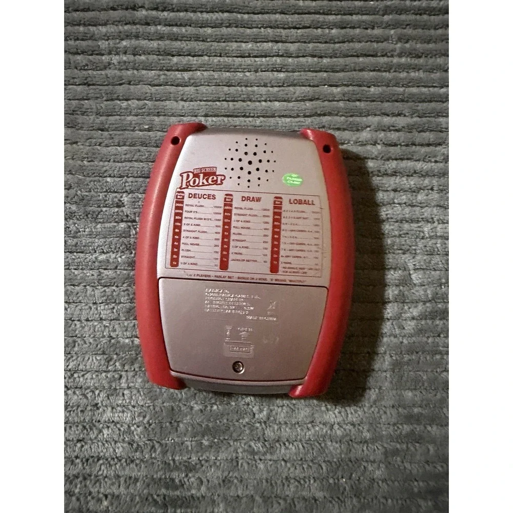 Radica Big Screen Poker Electronic Handheld Game 2005 Travel LCD TESTED & WORKS